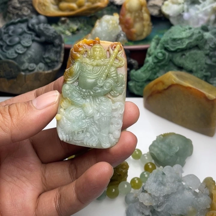 定制翡翠未镶嵌赵公明