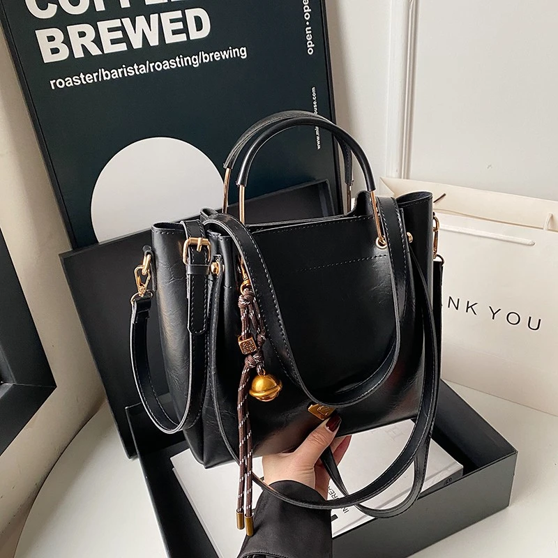 正 T-1144 黑色 女包【长25高22厚10cm】