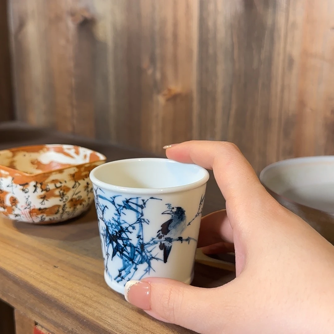 瓷片陶瓷手绘，陶瓷书法