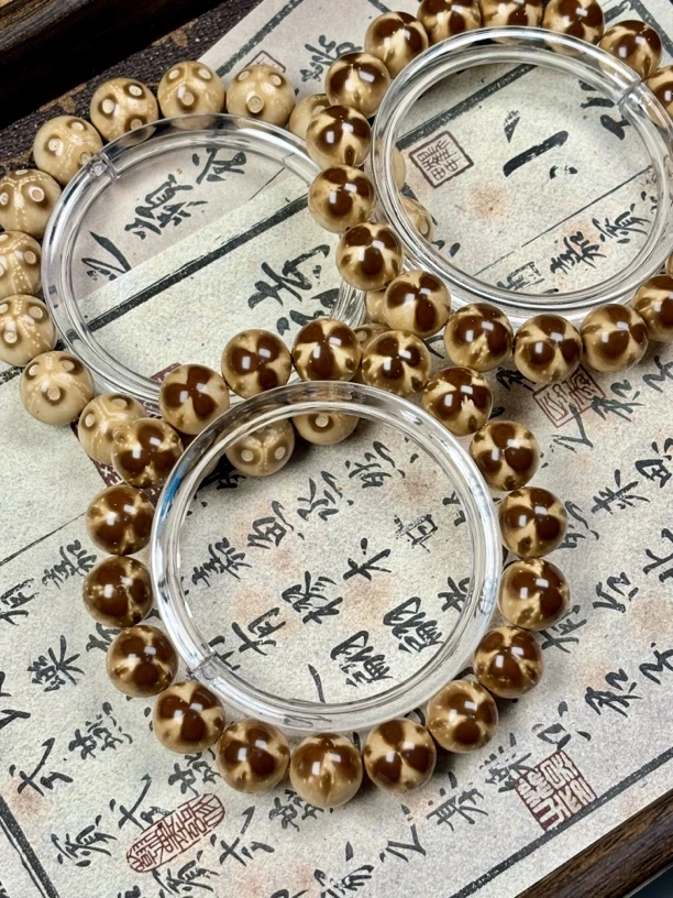 紫金鼠手串【精品三花】熊猫紫金鼠 花皮系列