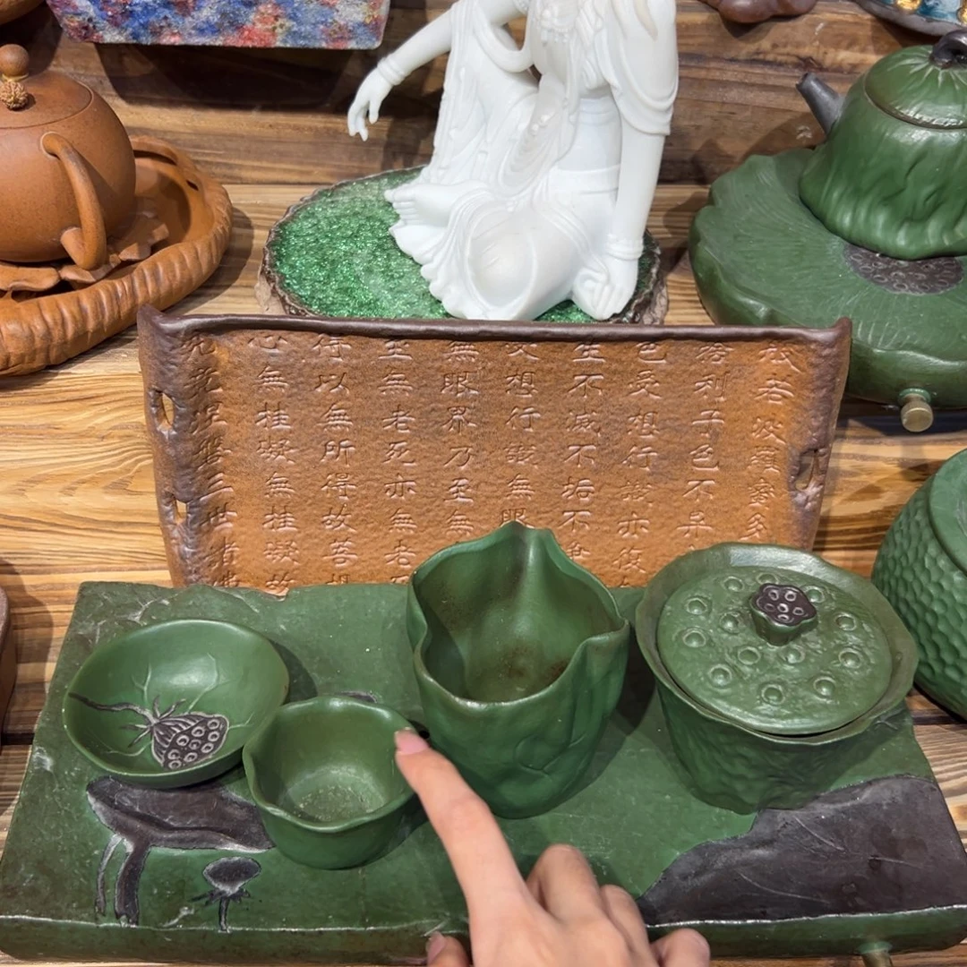 裸烧老岩泥原矿茶具
