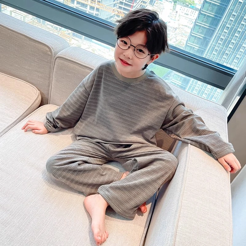 童装男童睡衣春秋季2025新款儿童装内衣套装宝宝秋款休闲家居服潮