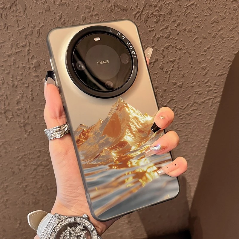 金色山脉适用华为mate80pro手机壳mate70air简约个性mate70高级感