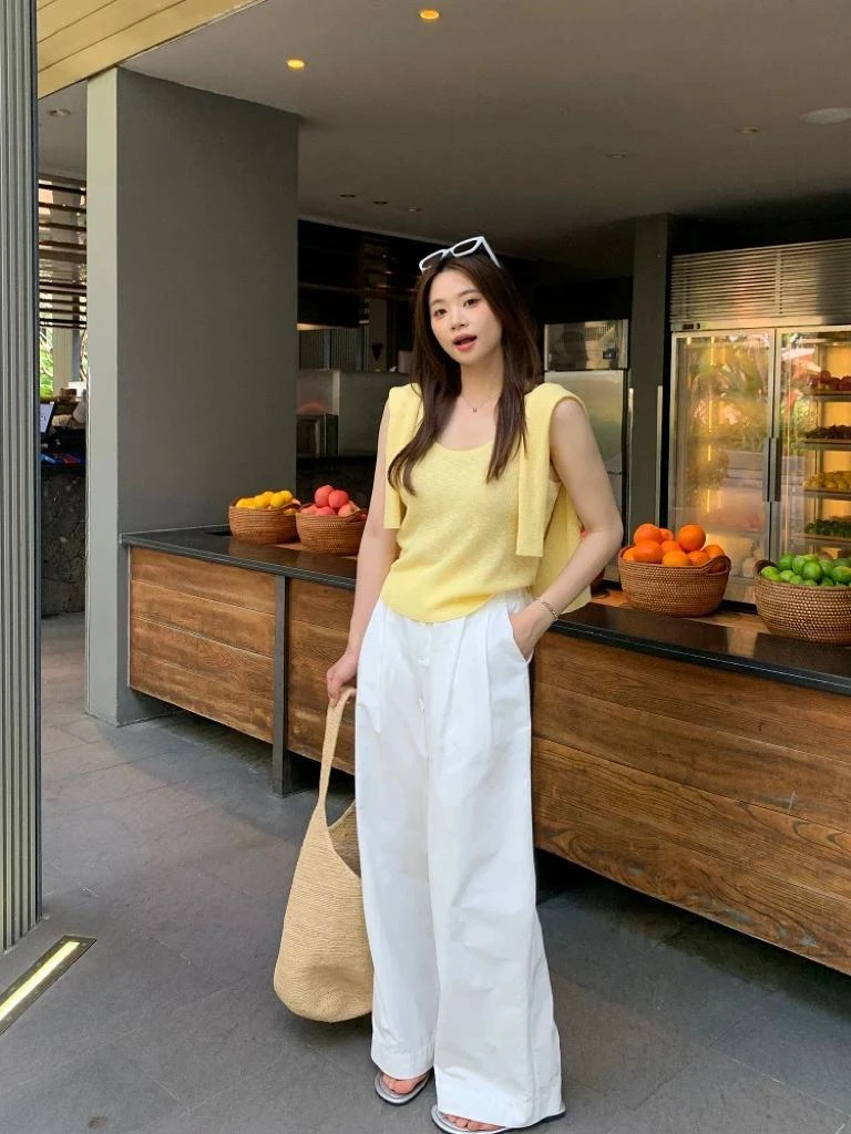 （次日发）88015 韩系韩系显白宽松两件套上衣