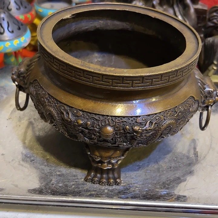 致***哥黄铜摆件，文房工艺品摆件