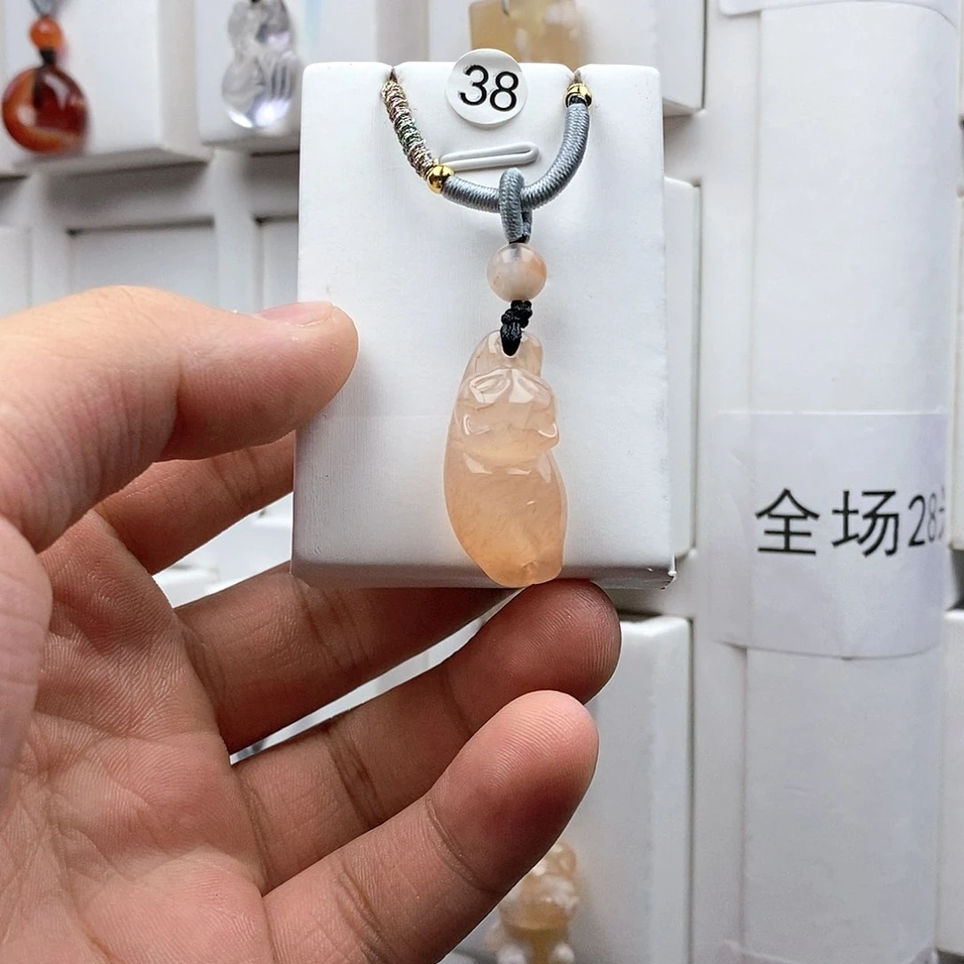 石英质玉吊坠(不含链)未镶嵌紫*