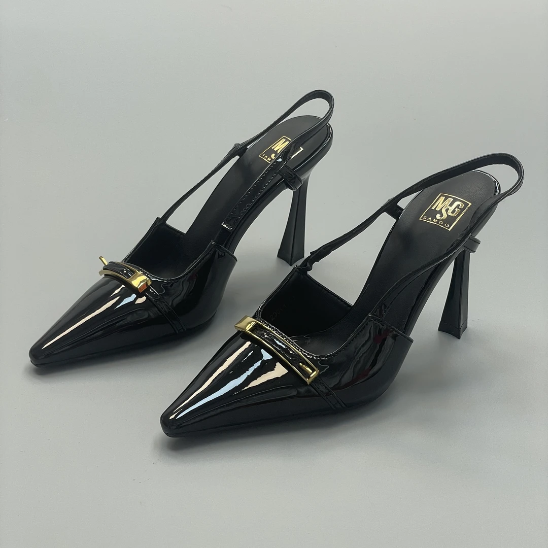 990黑色（9厘米）细跟高跟鞋