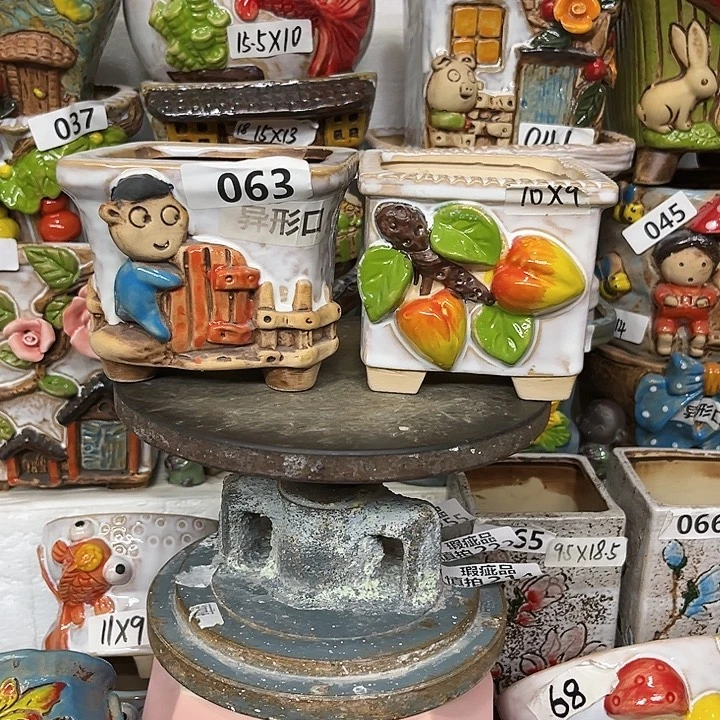 粗陶材质多肉花盆