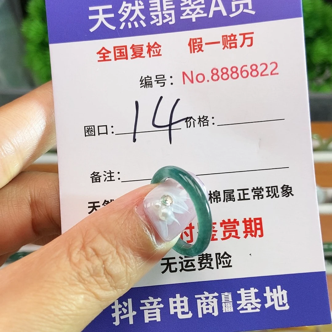 翡翠戒圈未镶嵌6822.....