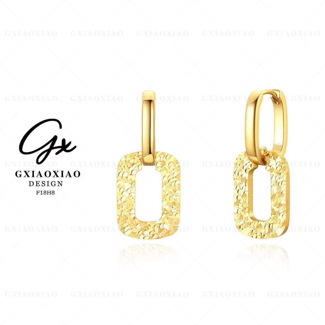 G XIAOXIAO 镀K金 【碎碎冰】高级感轻奢时尚气质款耳环 F18H8