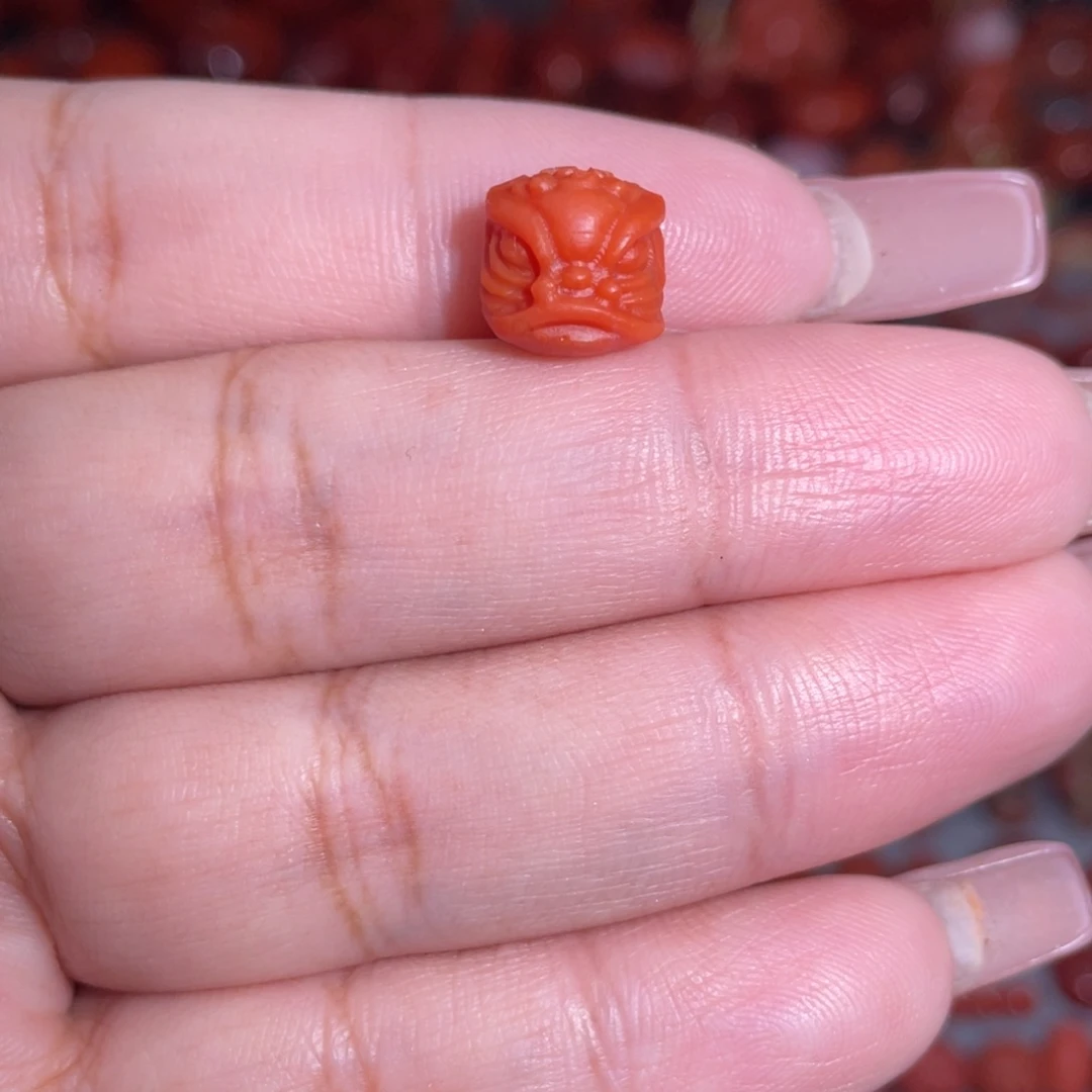 南红玛瑙未镶嵌醒狮