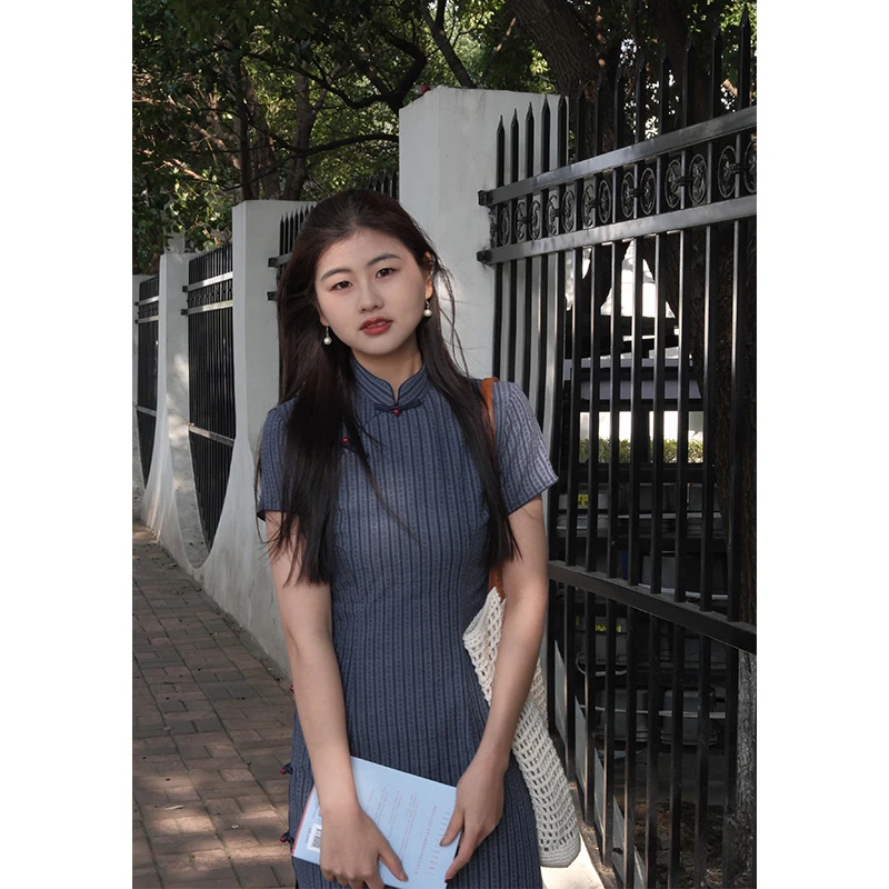 向南飞FLY《北平往事》日常新中式复古民国旗袍文艺修身连衣裙春夏