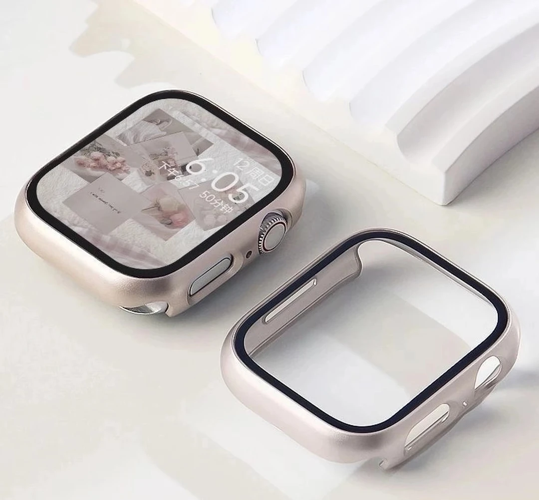适用苹果AppleWatchs11保护壳套s10表壳9全包钢化硬壳8防摔手机壳