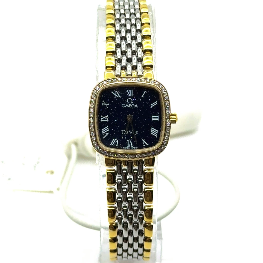 95新 Omega/欧米茄 碟飞/21*21盘/石英腕表/77902/后钻/后盘