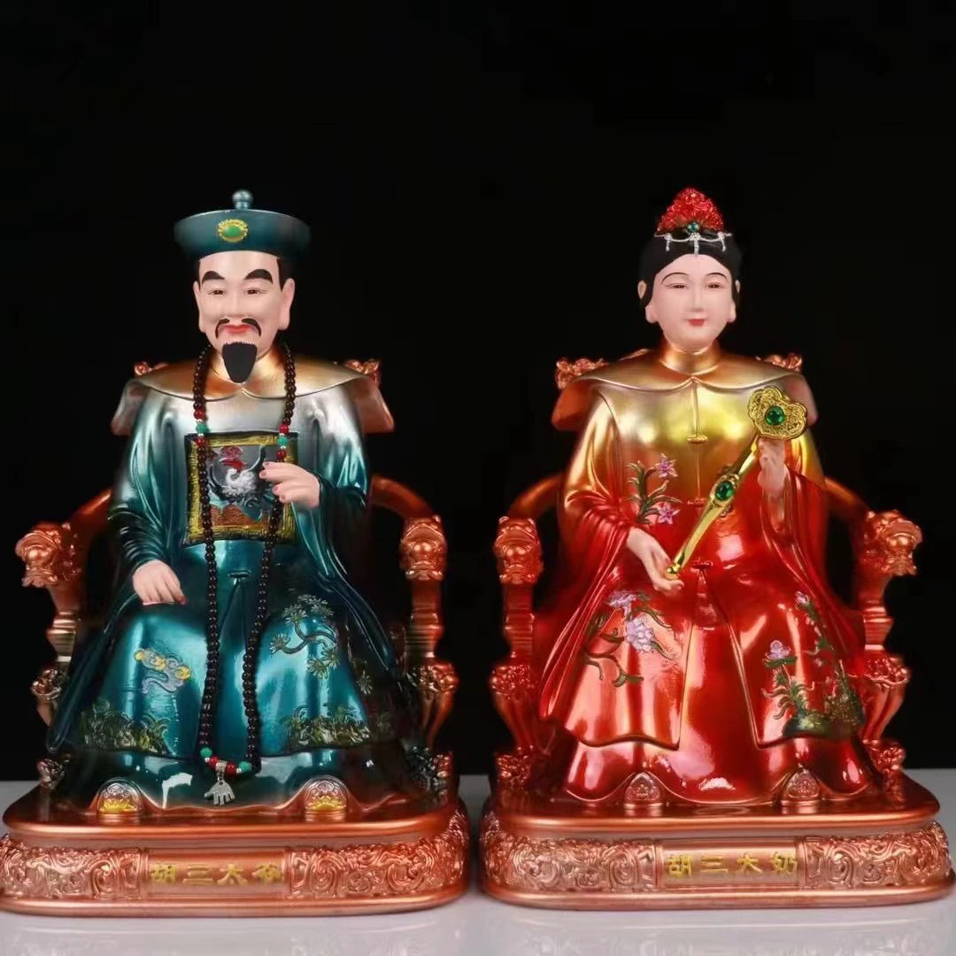 树脂彩绘东北四大家族胡三太爷黄常仙太爷常仙太奶神像家用摆件