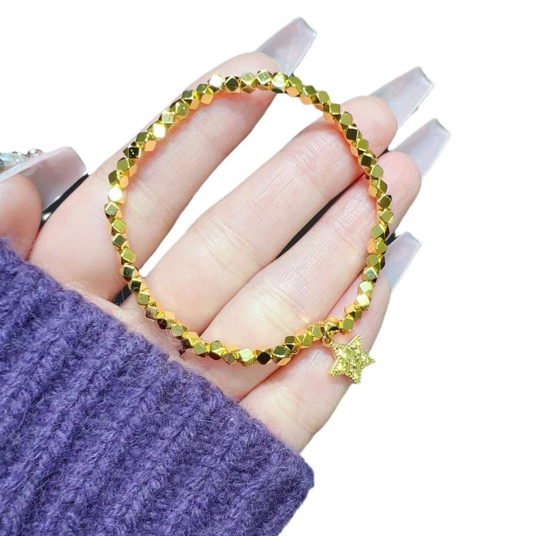 铜合金手链 蹦迪珠弹力绳手链