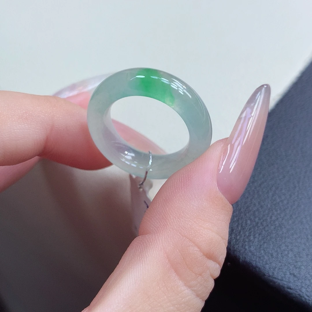 翡翠未镶嵌戒指13-14号