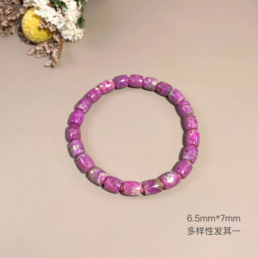 潮生石丨舒俱来桶珠手串/6.5mm/多样性发其一/C01229