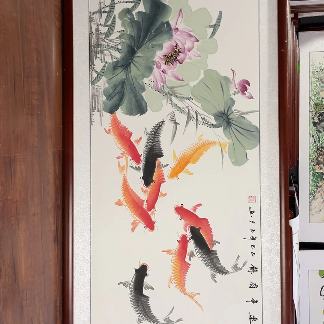 国画带框尺寸63*123厘米