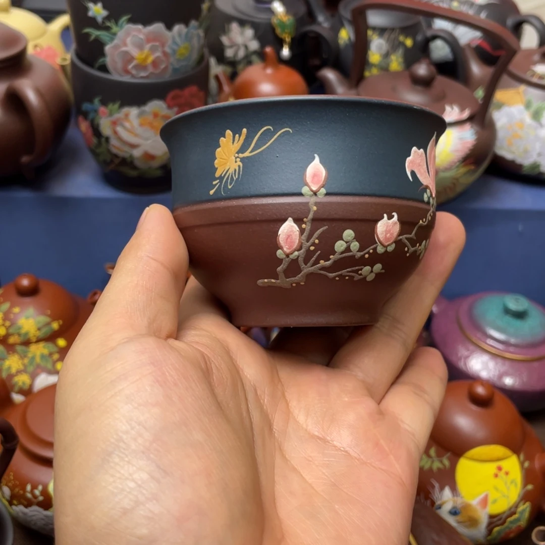 茶杯红泥紫砂主人杯170cc