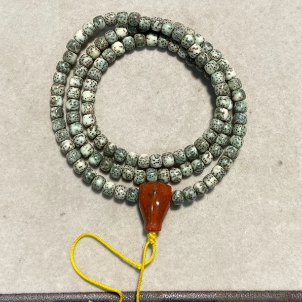 Y724绿青花海南料星月菩提卡6配饰款多圈长串（底色多样性 发其一）