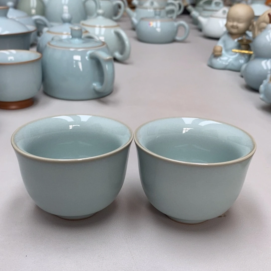 一对元宝杯带礼盒