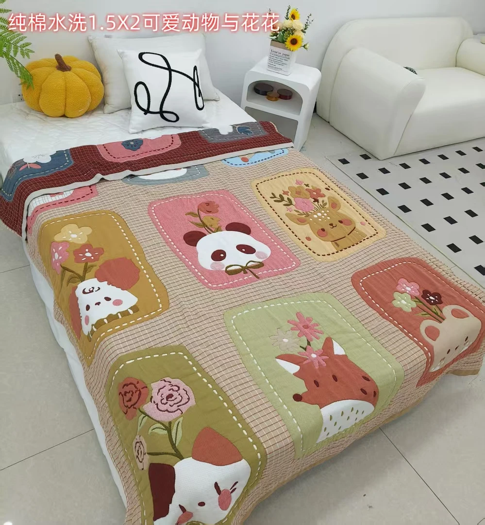 【卡通花园】150/200棉柔泡芙被四季被