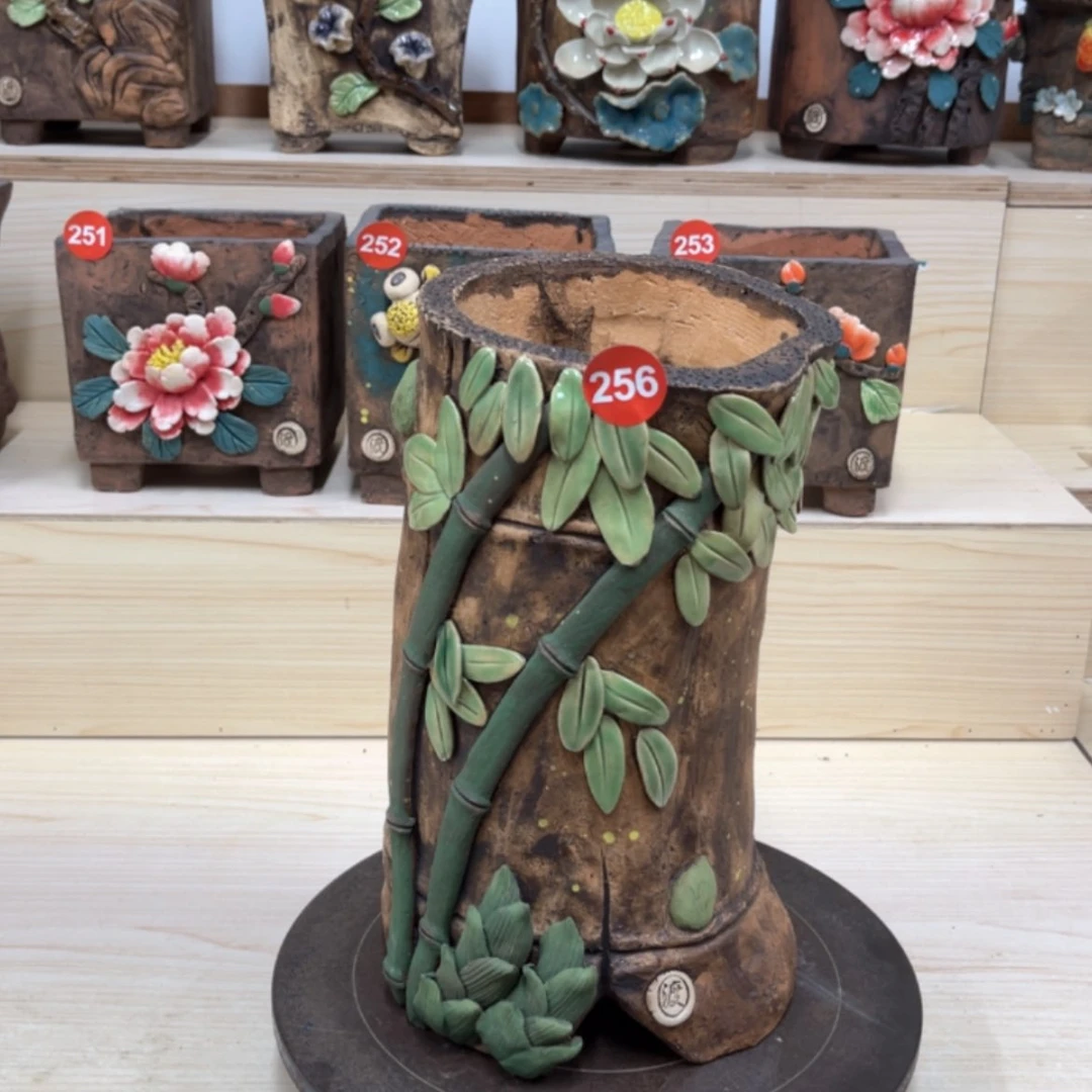 【闪购商品】紫砂花盆256号内口13外高28