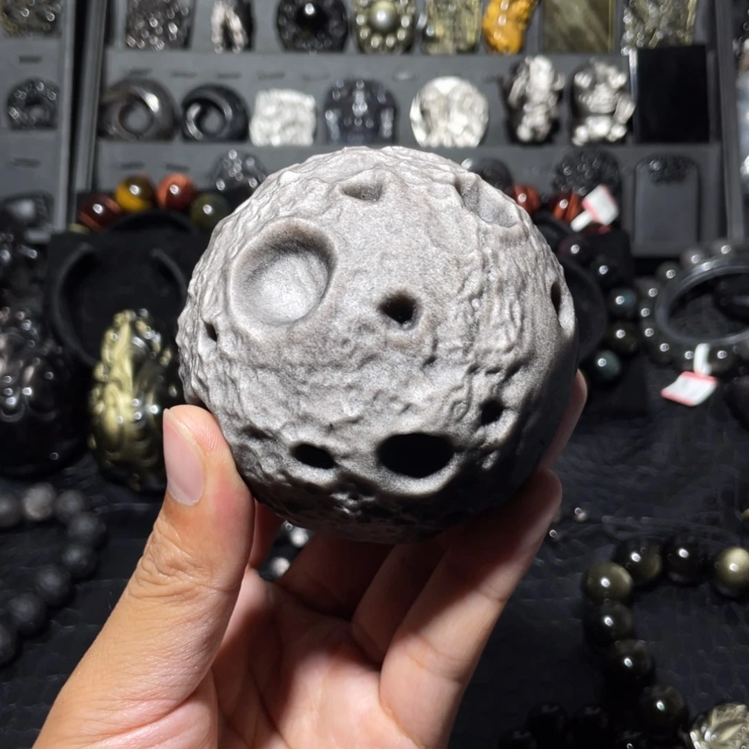 未镶嵌黑曜岩珠宝奇石卧***生