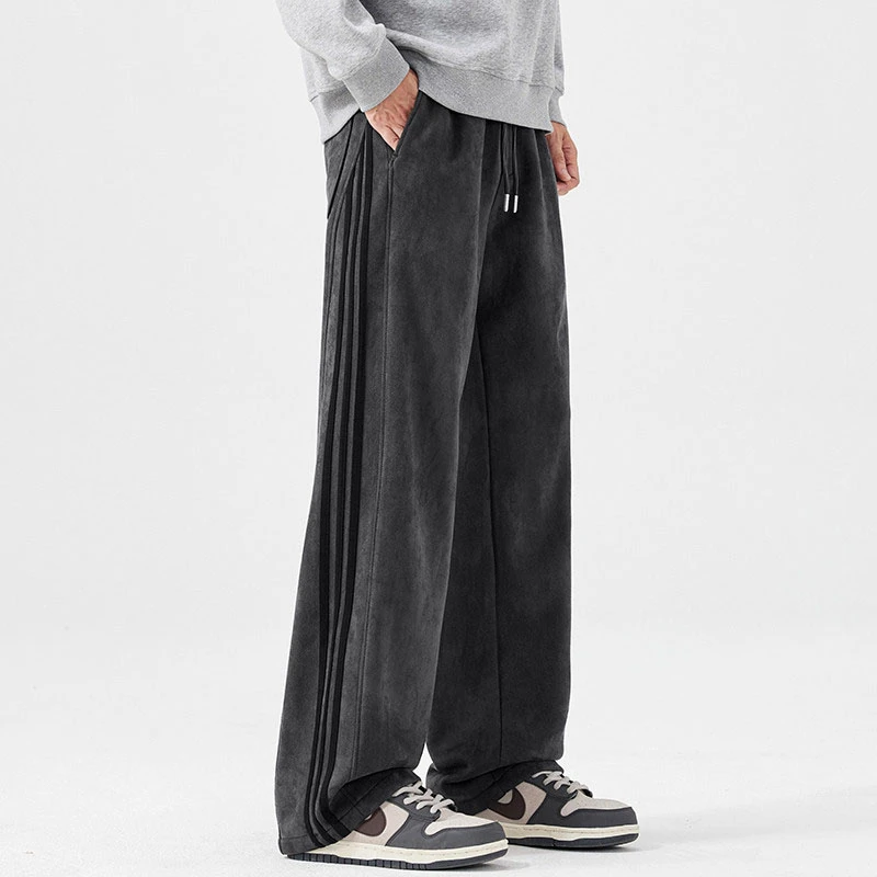 法国Cebrodz美式休闲裤男2025秋季高街宽松直筒裤百搭垂感卫裤潮