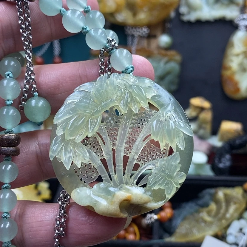 【闪购商品】蛇纹石玉吊坠未镶嵌