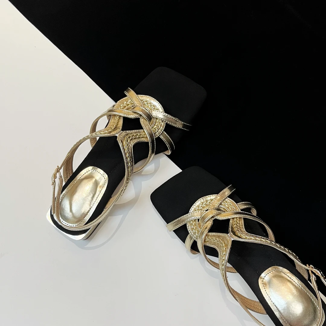 【开心】3-5.5CM凉鞋夏季2种跟高低跟高跟极简风女鞋