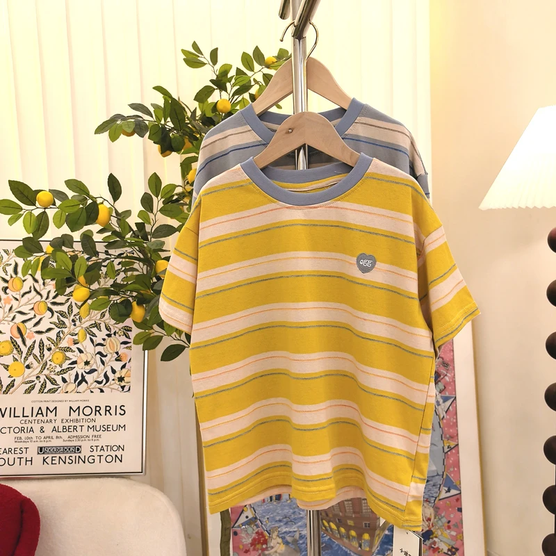 男童短袖t恤2025夏季新款纯棉时尚洋气潮流半袖上衣