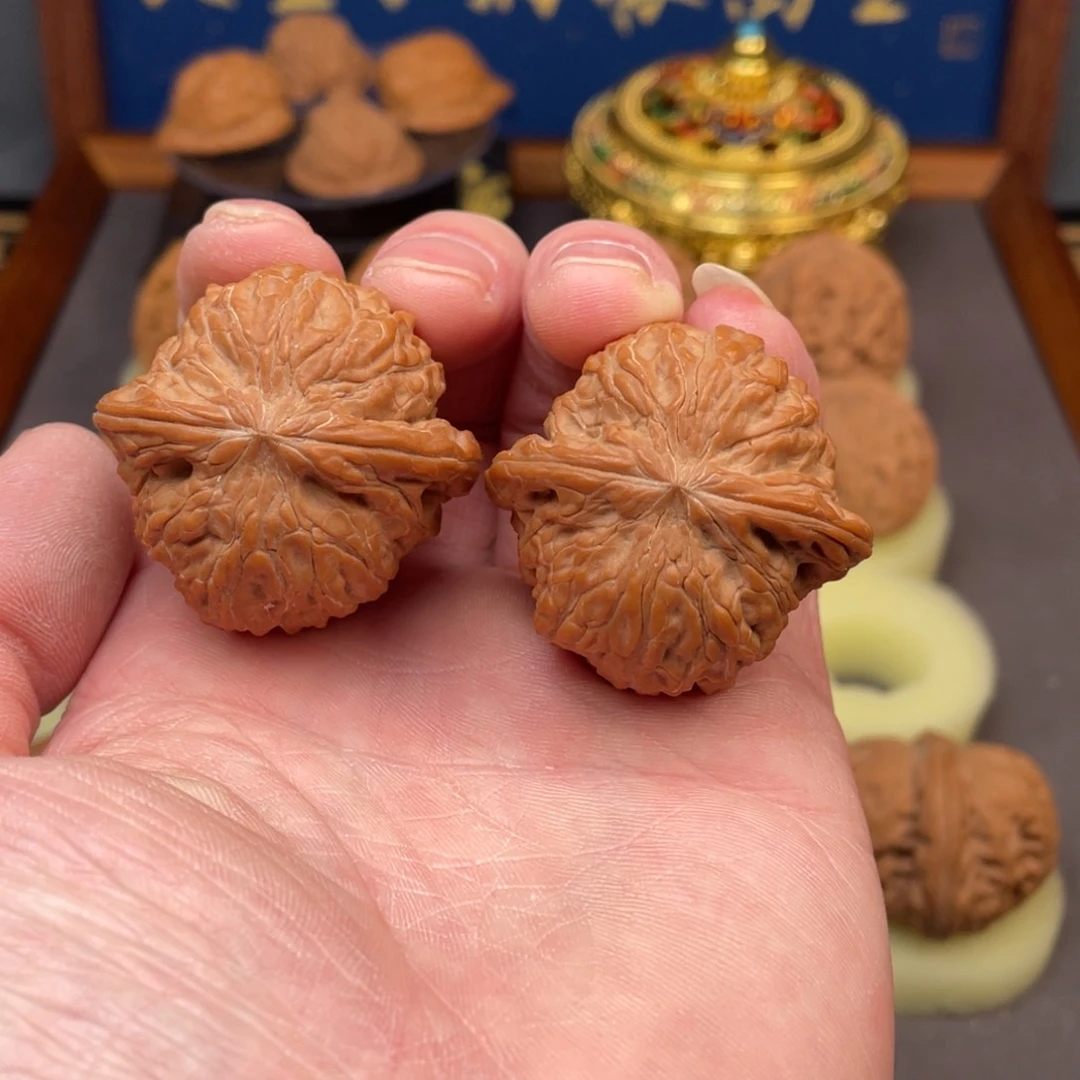 核桃把件红皮山地正磨盘：38全品