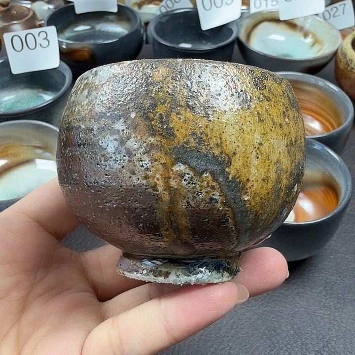 手工手作柴烧主人杯