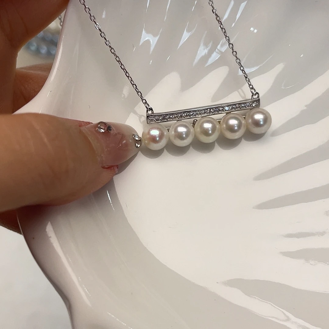 银S925镶嵌颈饰海水珍珠