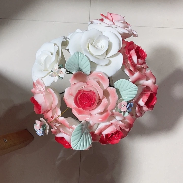 瓷片德化工厂陶瓷手工捏花