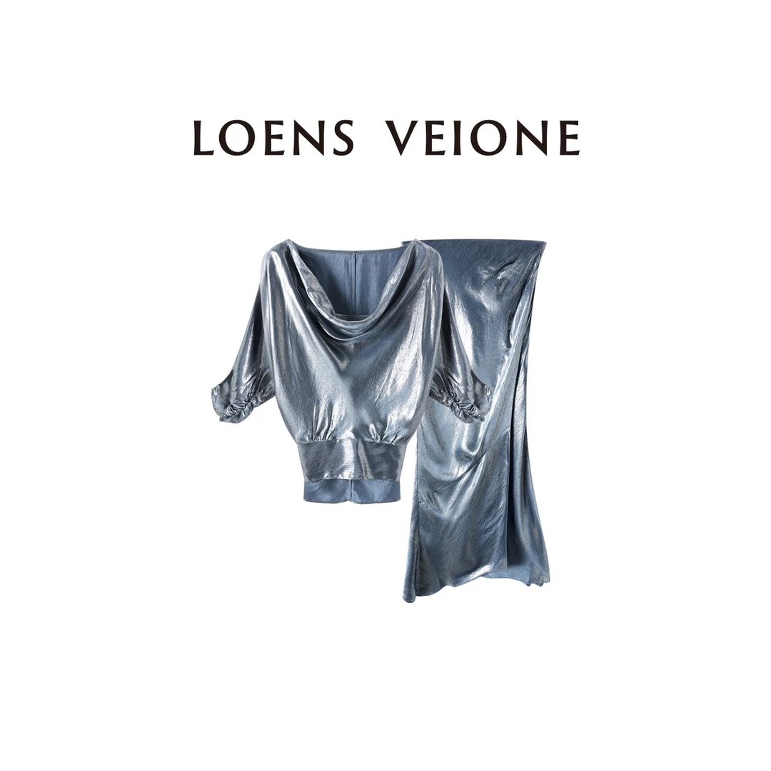 LOENS VEIONE【特价微瑕版衣 介意勿拍】100醋酸套装25CVBD0184N