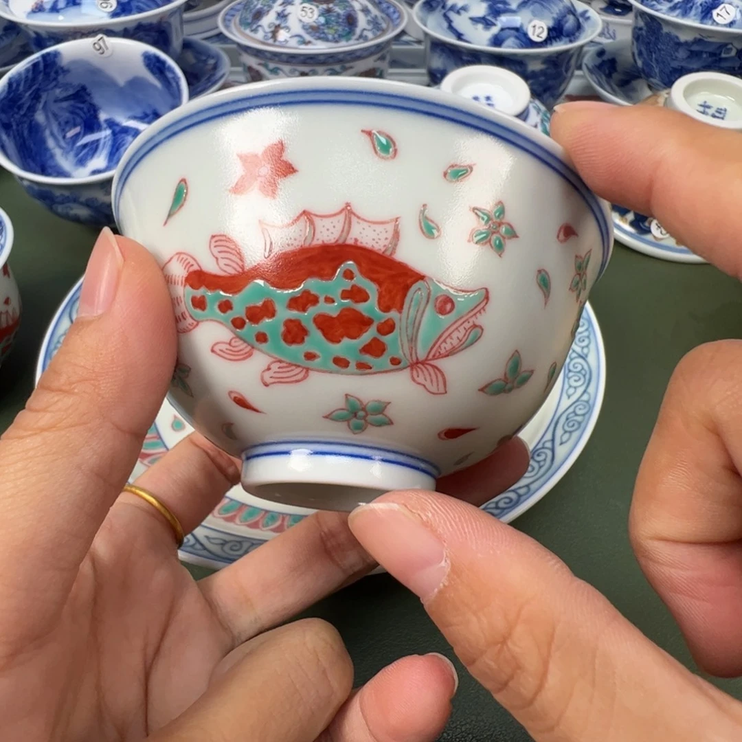 陶瓷景德镇纯手工纯手绘茶具木木12