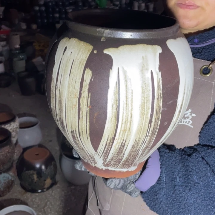 花盆紫砂口19高31瑕疵瑕疵