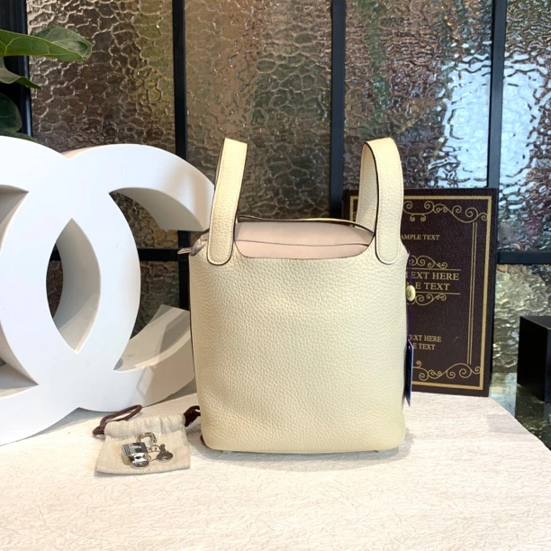 95新 Hermes/爱马仕 爱马仕奶白色18菜篮子 25040066-07