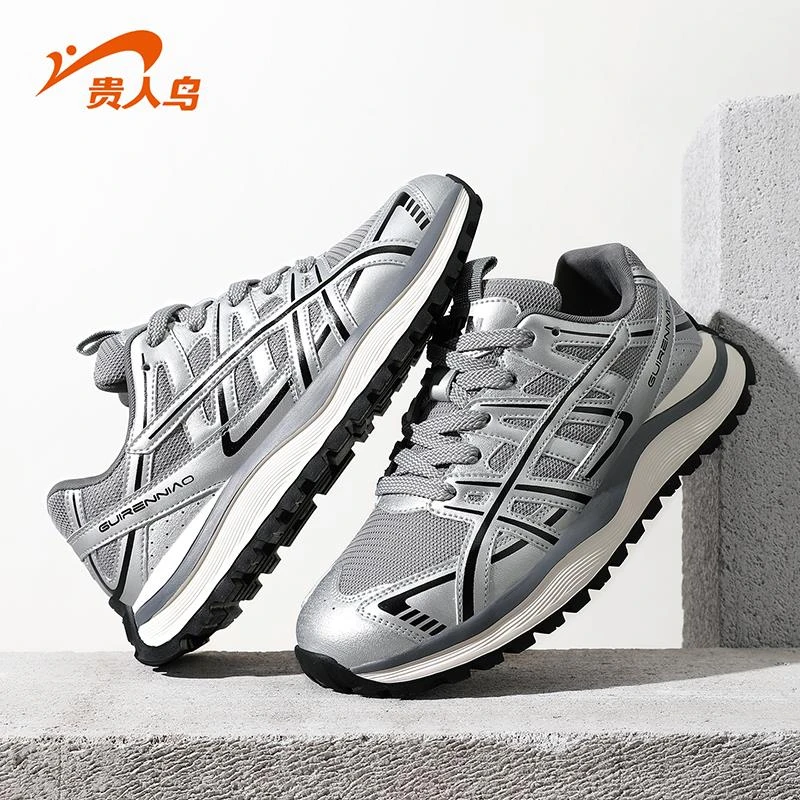 运动鞋男夏季休闲鞋覆古阿甘鞋2025新款网面跑步男鞋子潮运动潮鞋