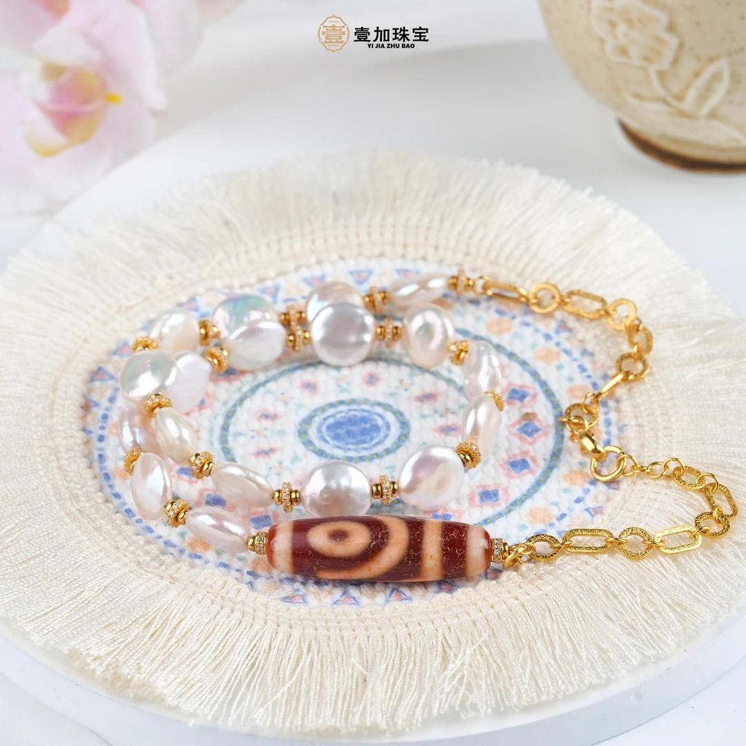 壹加安琪 | 金蟾如意二眼锁骨链发一件