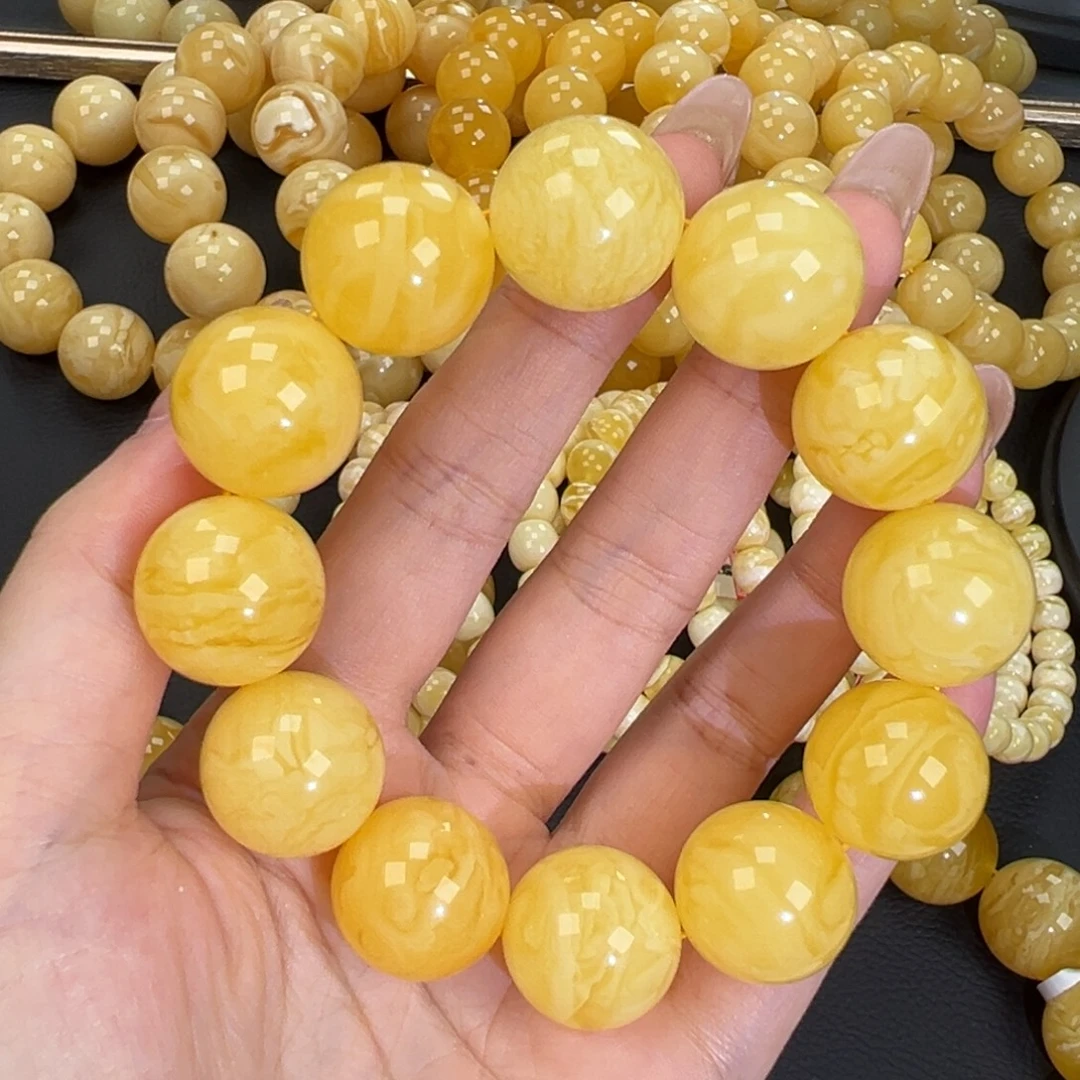 琥珀未镶嵌手链48.6浓蜡妖花