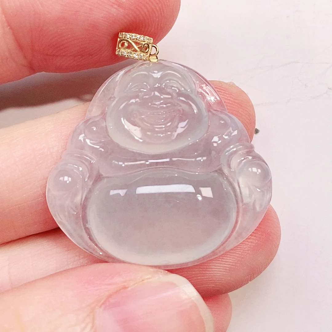 颈饰18K金镶嵌翡翠