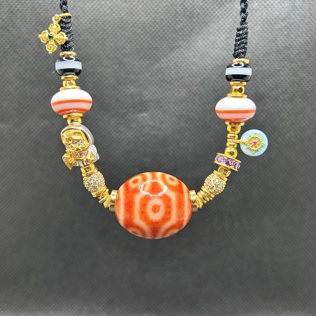 链子925银 925银配饰天缘金刚九眼吊坠颈饰