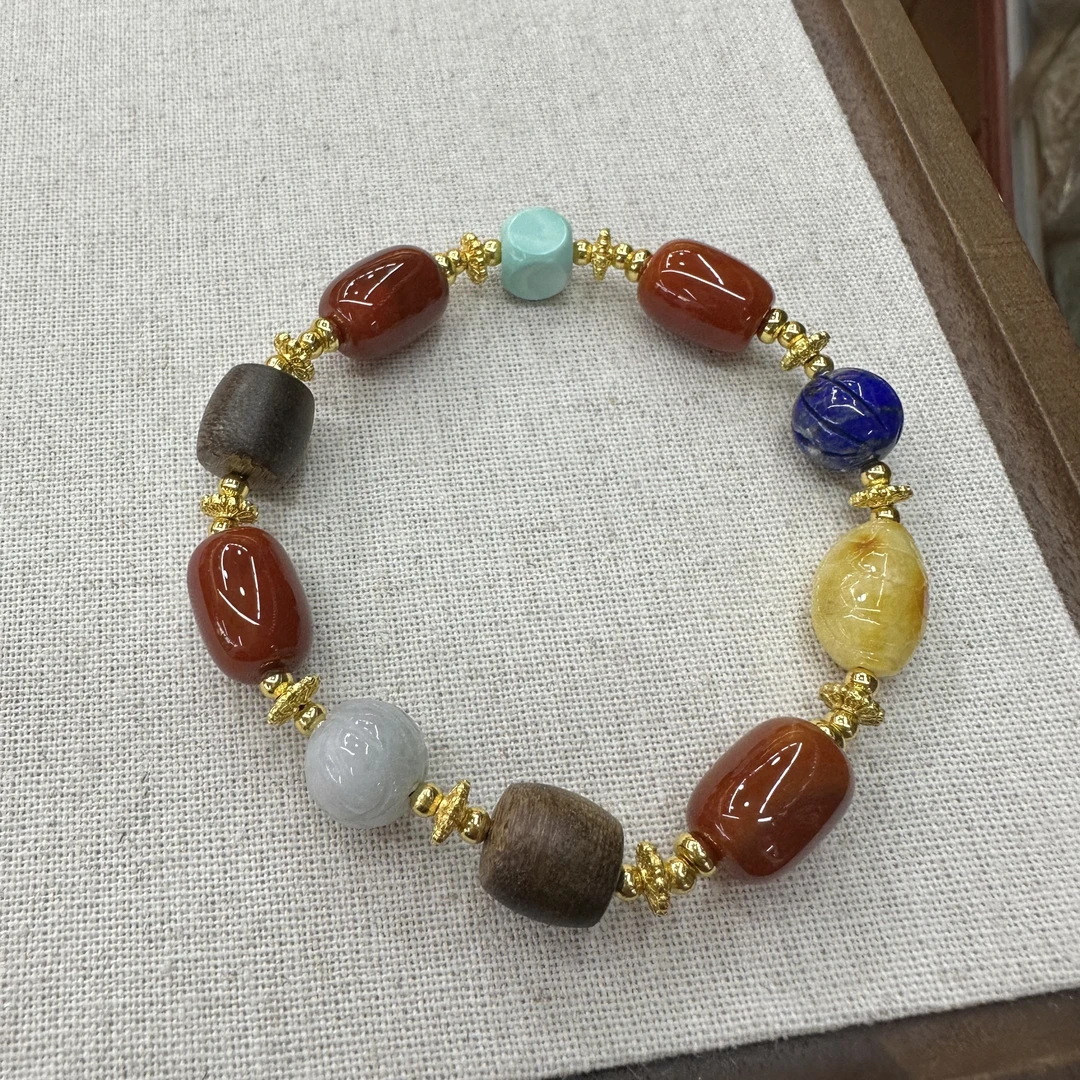0723 南红玛瑙【沉沉】/青金石/蜜蜡/翡翠/9-10mm手串