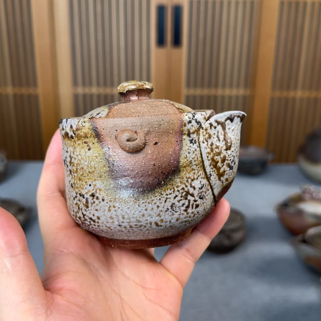 备前烧宝瓶 柴烧茶具