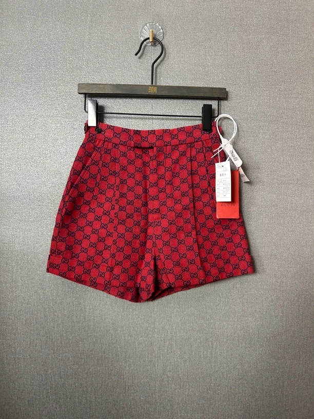 95新 GUCCI/古驰 古驰gucci老花满印短裤99新