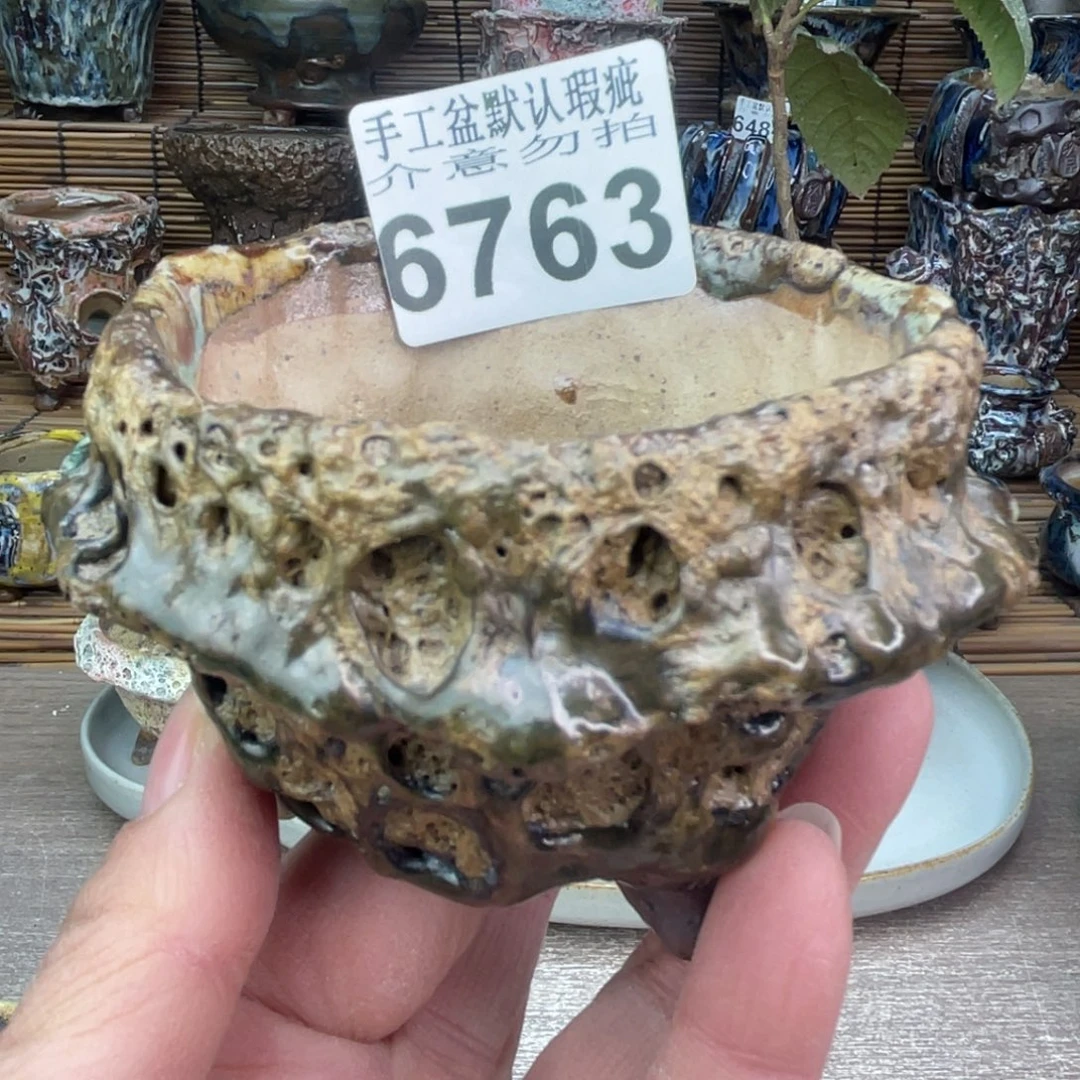 手工花盆默认瑕疵完美者勿拍